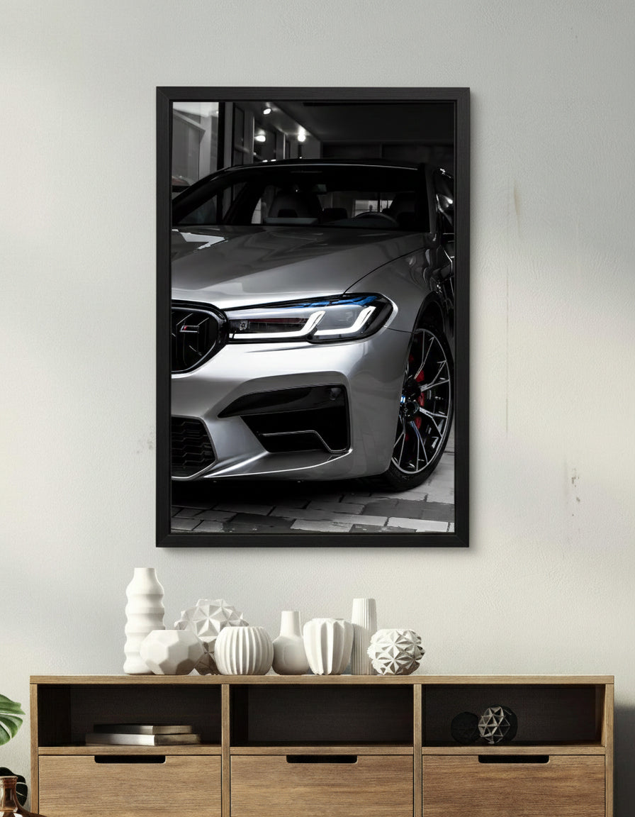 BMW m5 NEON Poster (white LED)