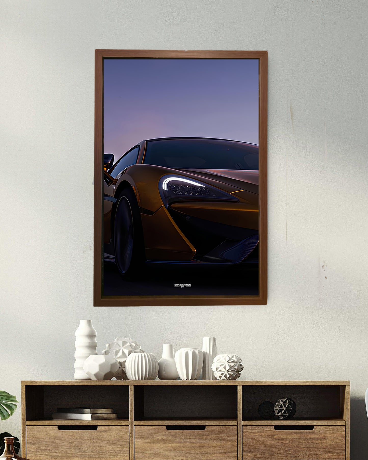 McLaren 570S NEON Poster (white LED) - Essentials Series