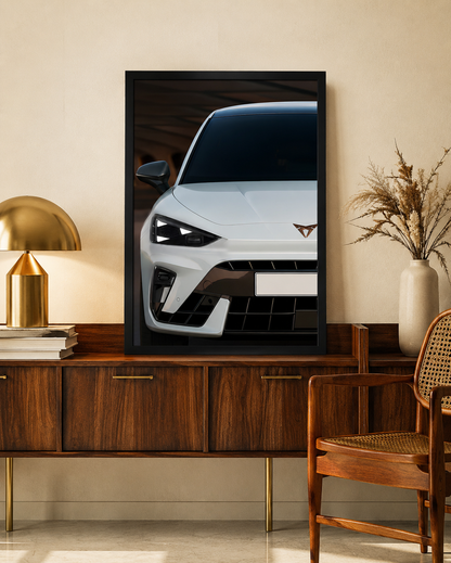 CUPRA Leon NEON Poster (white LED)