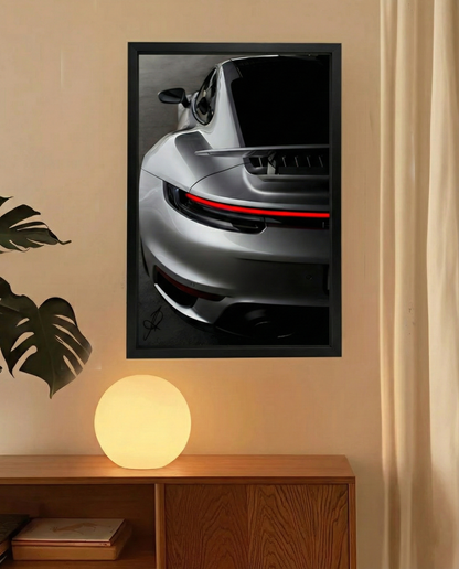 Porsche 911 NEON Poster (red LED)