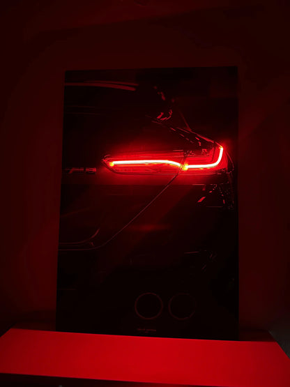 BMW m8 NEON Poster (Red LED) - Essentials Series