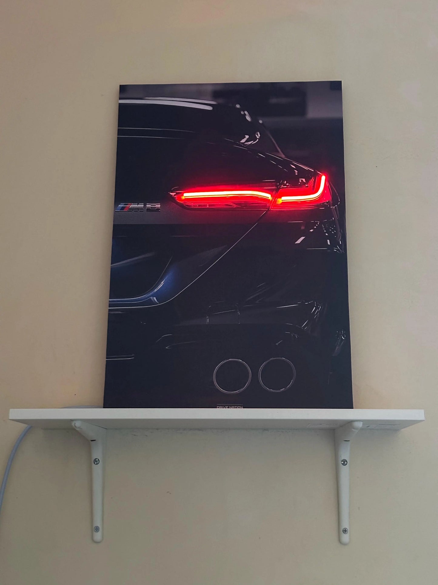 BMW m8 NEON Poster (Red LED) - Essentials Series