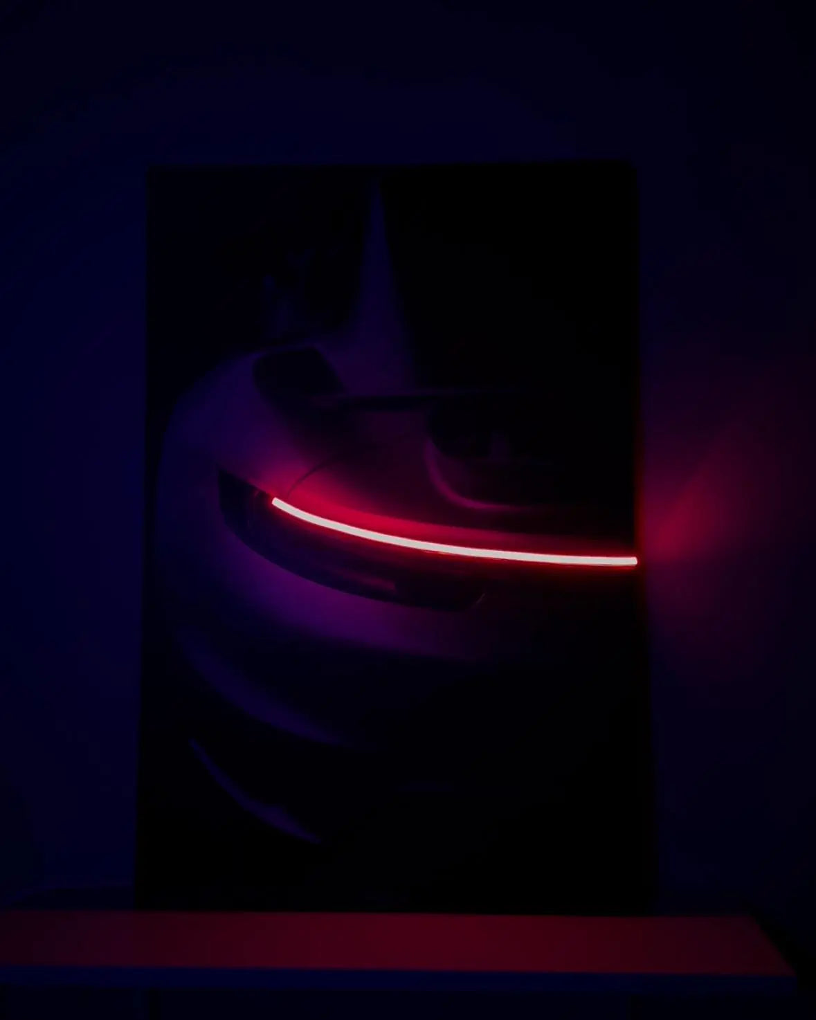 Porsche 911 NEON Poster (red LED) - Essentials series