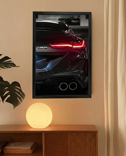 BMW m8 NEON Poster (Red LED)