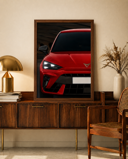 CUPRA Leon NEON Poster (white LED)