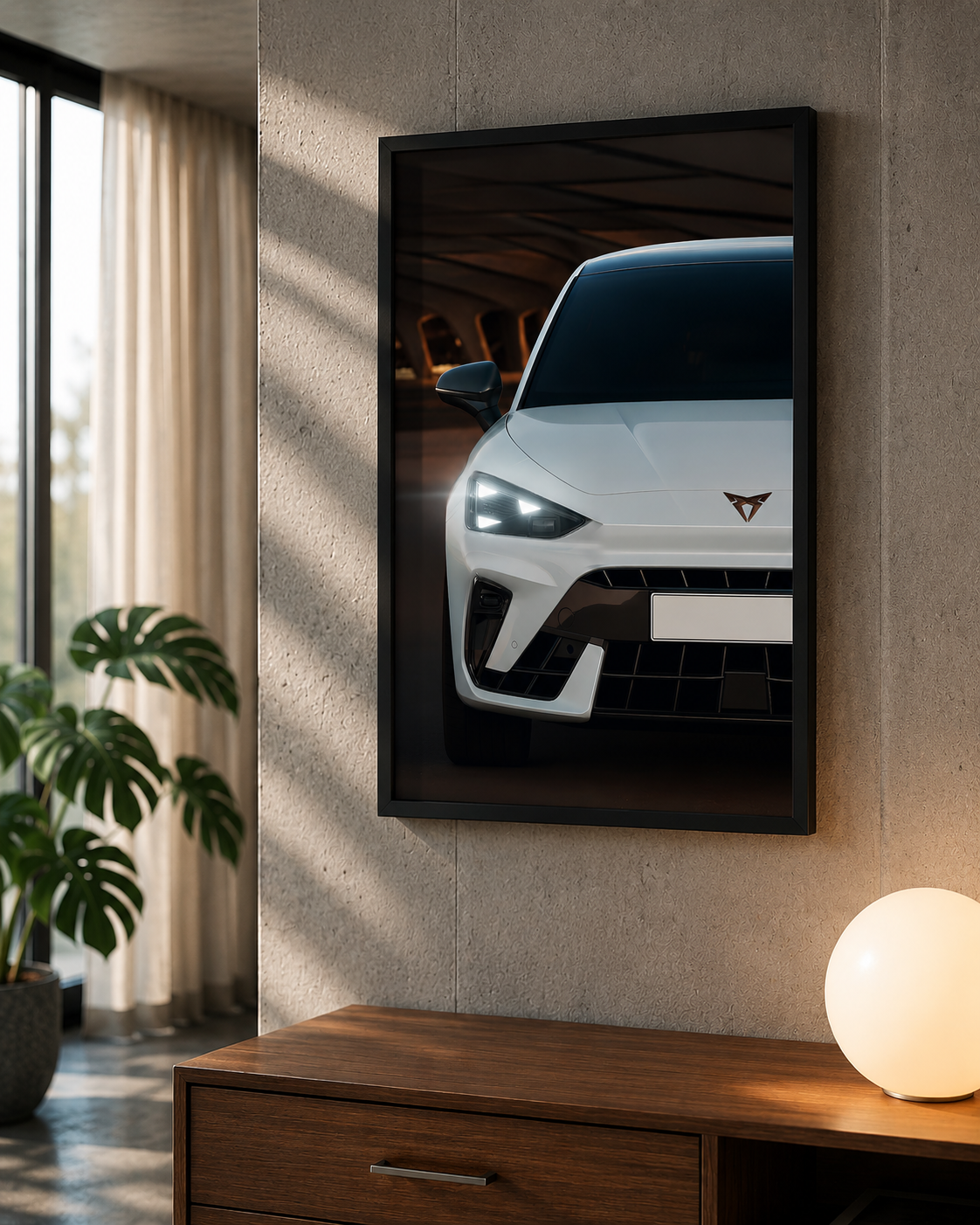 CUPRA Leon NEON Poster (white LED)