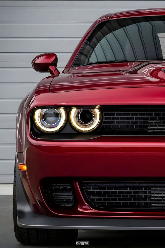 Dodge Challenger NEON Poster (yellow LED) - Essentials Series