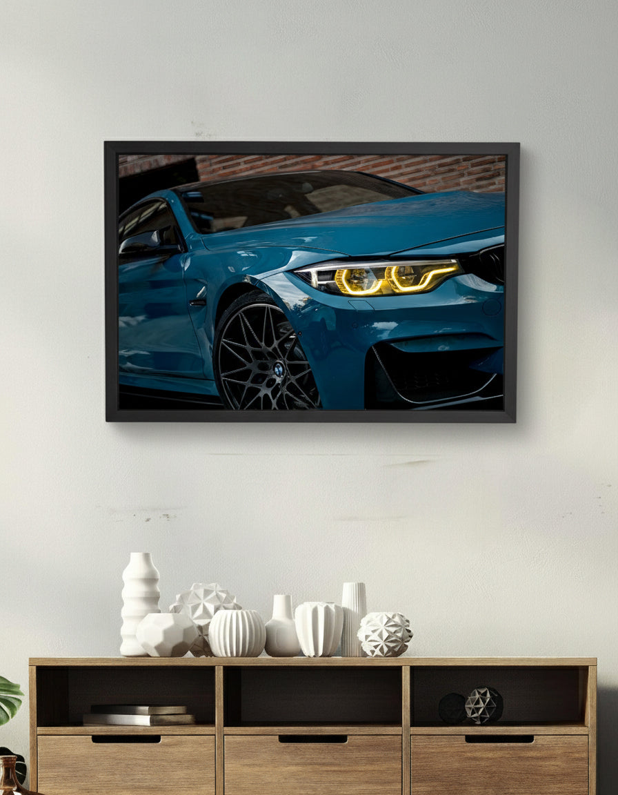 BMW F30 NEON Poster (yellow LED)