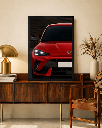 CUPRA Leon NEON Poster (white LED)