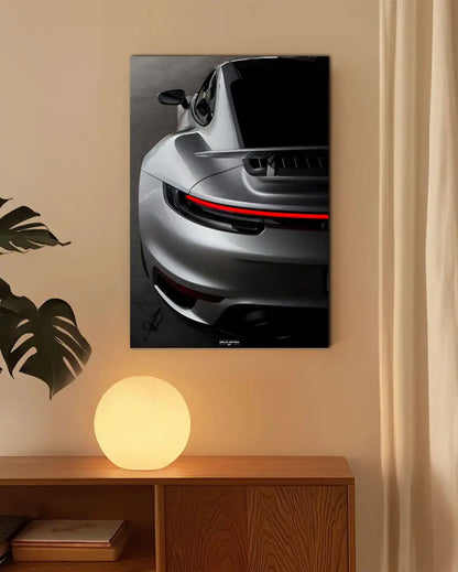 Porsche 911 NEON Poster (red LED) - Essentials series