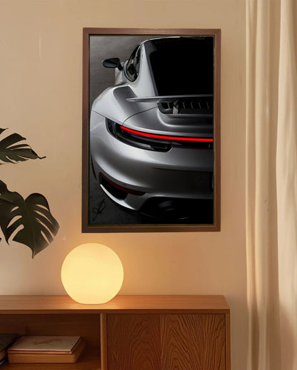 Porsche 911 NEON Poster (red LED) - Essentials series